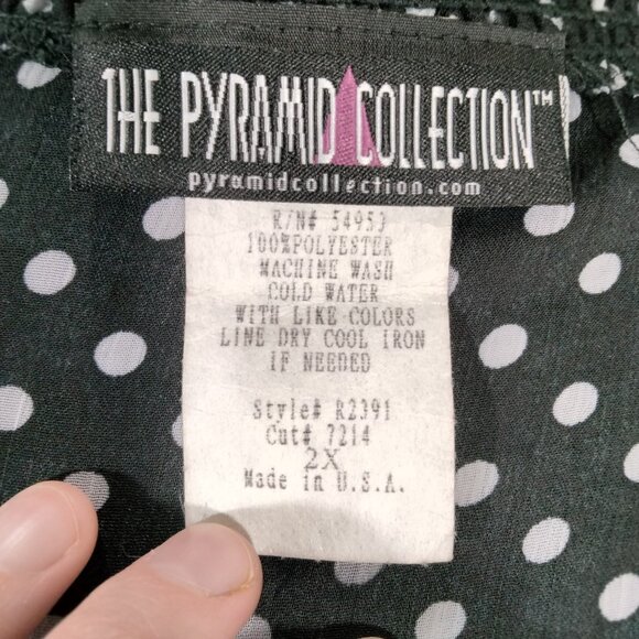 Vtg 90s Sheer Polkadot Blouse XXL 2XL Goth EGL Lolita Twee Ruffle Sweet Mesh - Picture 6 of 6